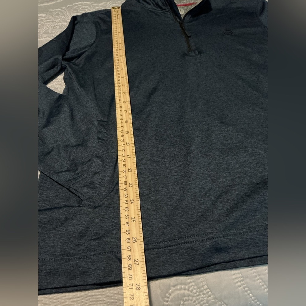 Blue Windbreaker Jacket with Quarter-Zip and Mock Neck - Picture 4 of 6